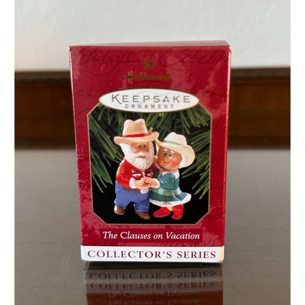 Vintage Hallmark Keepsake Christmas Ornament The Clauses On Vacation‎ #3 1999
